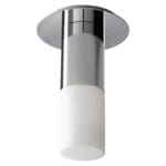 PILAR Small Glass Ceiling Mount -3000k- Polished Nickel