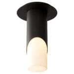 ELLIPSE Small Glass Ceiling Mount -3000k- Black