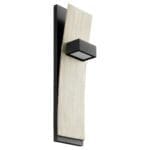 DARIO Wall Sconce -2700k- Black/Weathered Oak