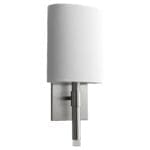 BEACON Fabric Wall Sconce -3000k- Satin Nickel